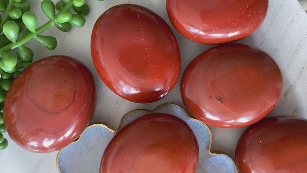 Red Jasper Palm Stone: Grounding