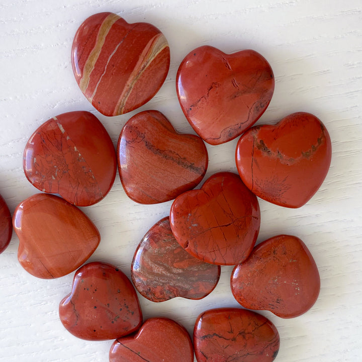 Mini Red Jasper Heart