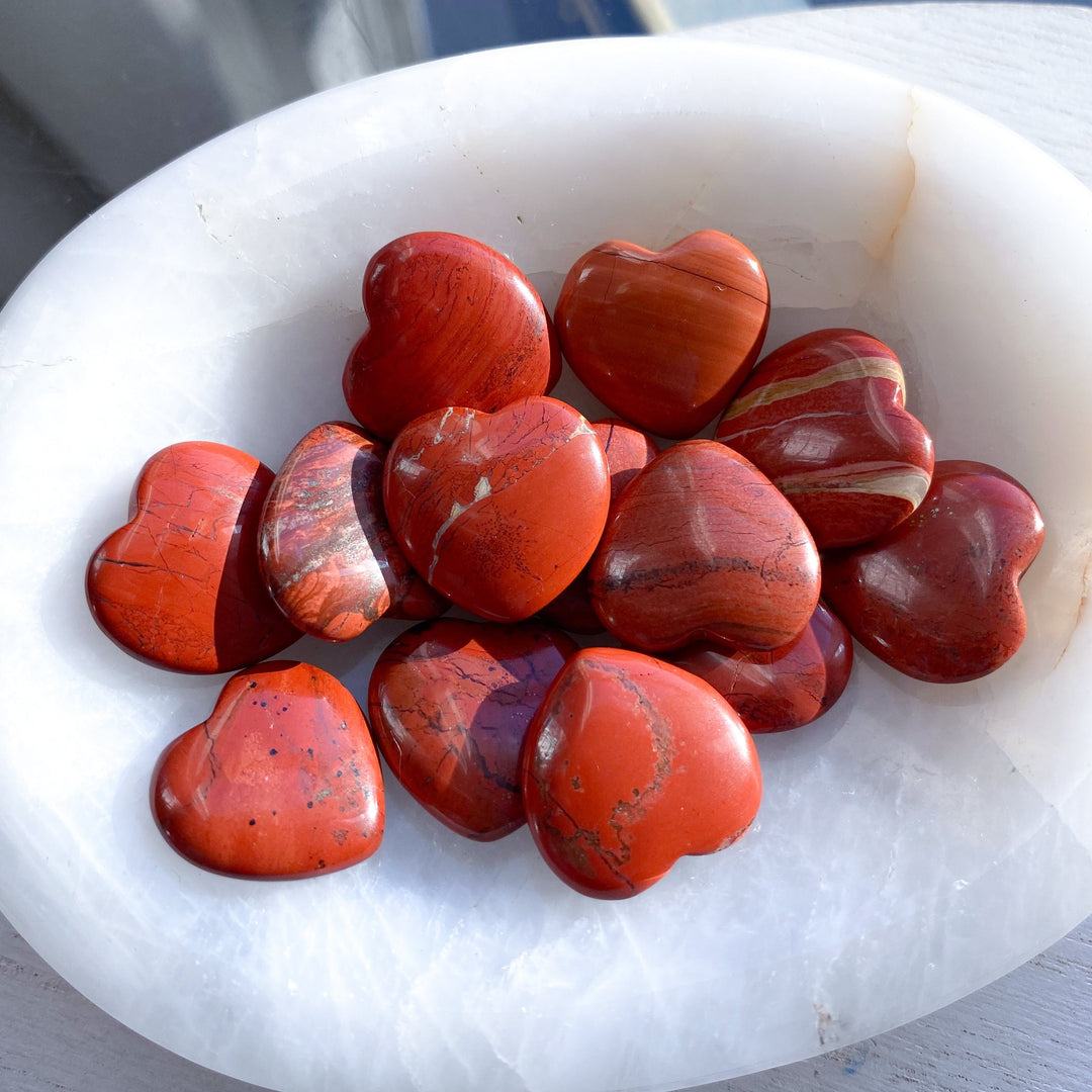 Mini Red Jasper Heart