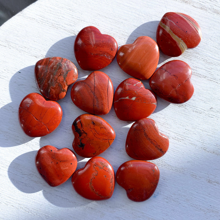 Mini Red Jasper Heart