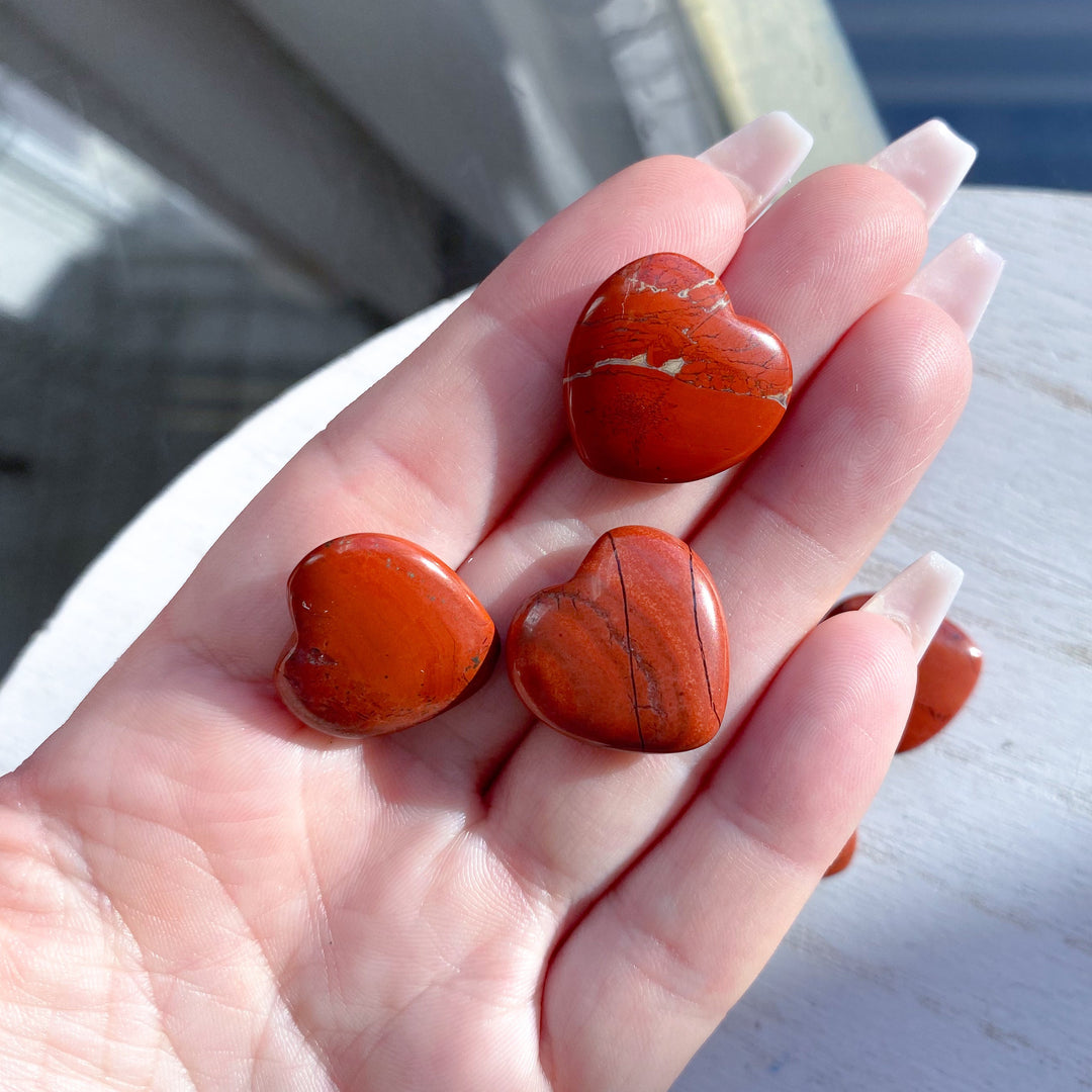Mini Red Jasper Heart