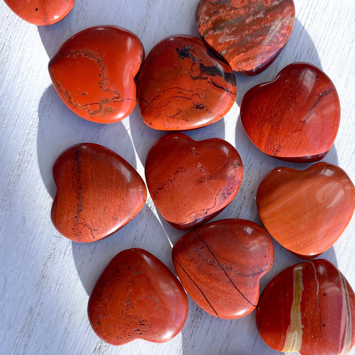 Mini Red Jasper Heart