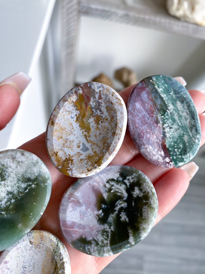 Pastel Unicorn Jasper Worry Stone - You Choose