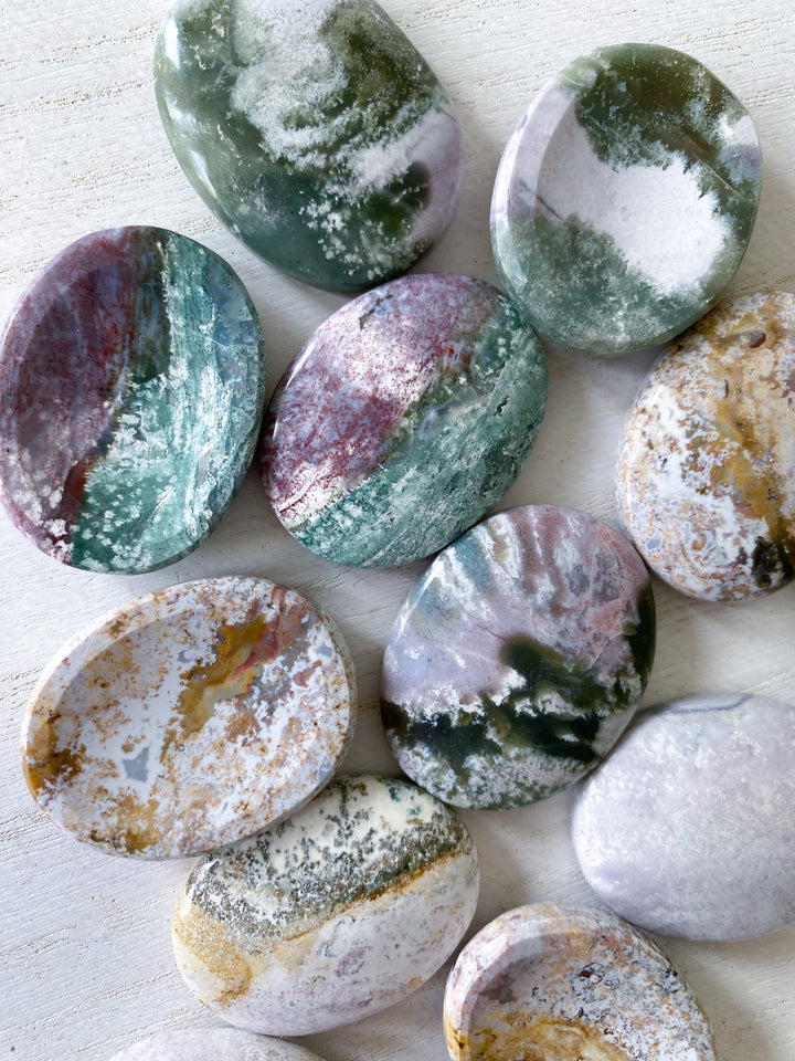 Pastel Unicorn Jasper Worry Stone - You Choose
