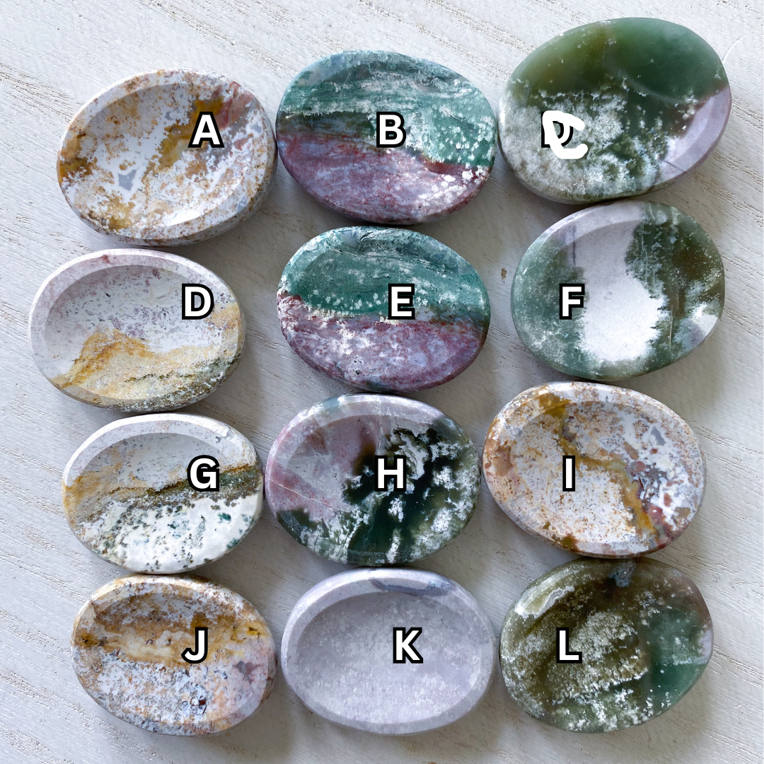 Pastel Unicorn Jasper Worry Stone - You Choose