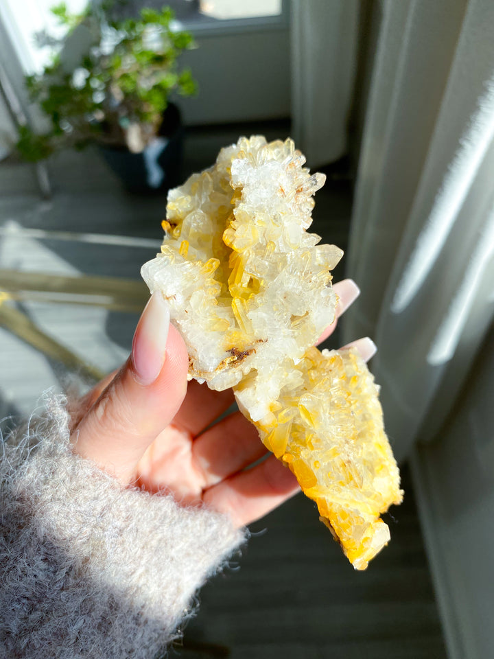 Unique Iron Coated Quartz with Siderite Cluster 