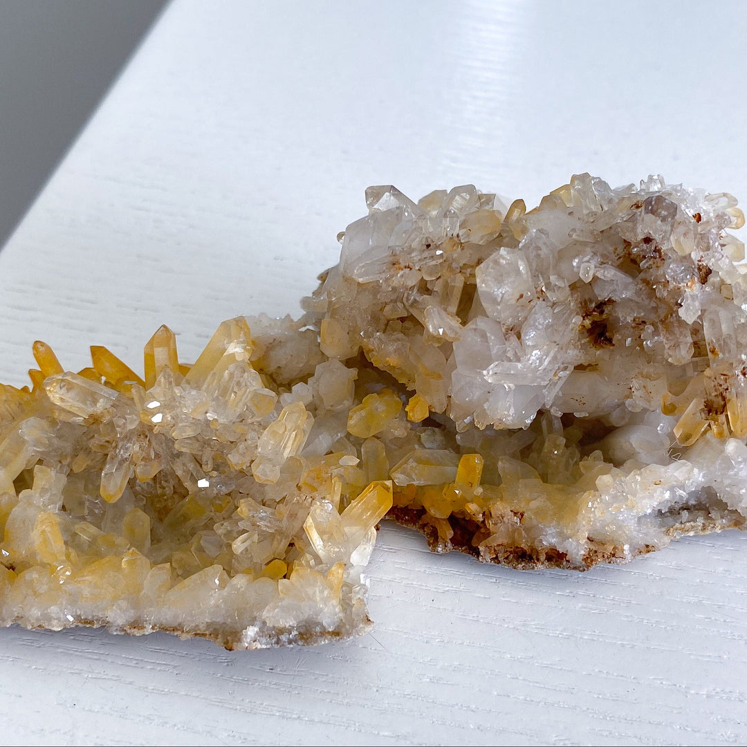 Unique Iron Coated Quartz with Siderite Cluster 