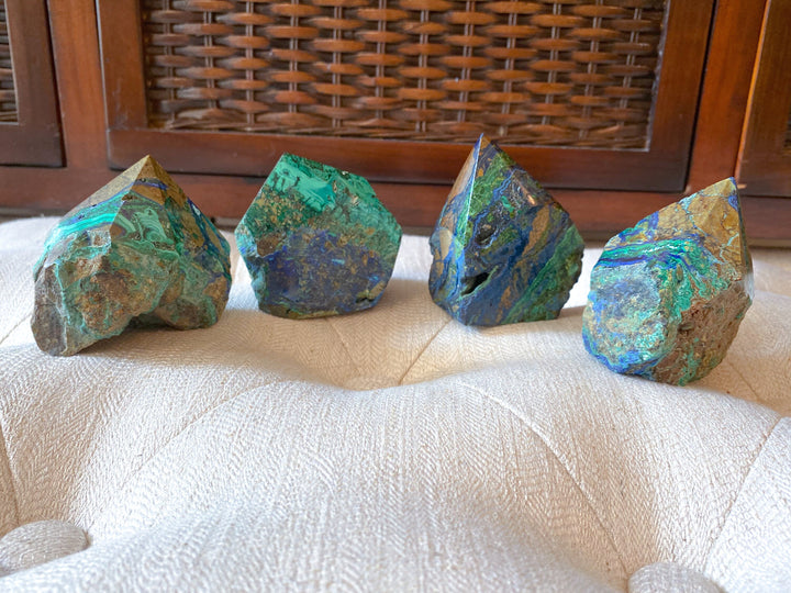 LARGE Azurite Malachite Points - Releasing Old Patterns - Openness Crystal - Love Stone - Creativity - Empathy - Personal Evolution