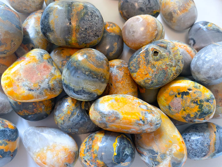 Bumble Bee Jasper Tumble Stone