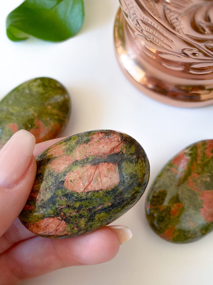 Unakite Mini Palm Stone