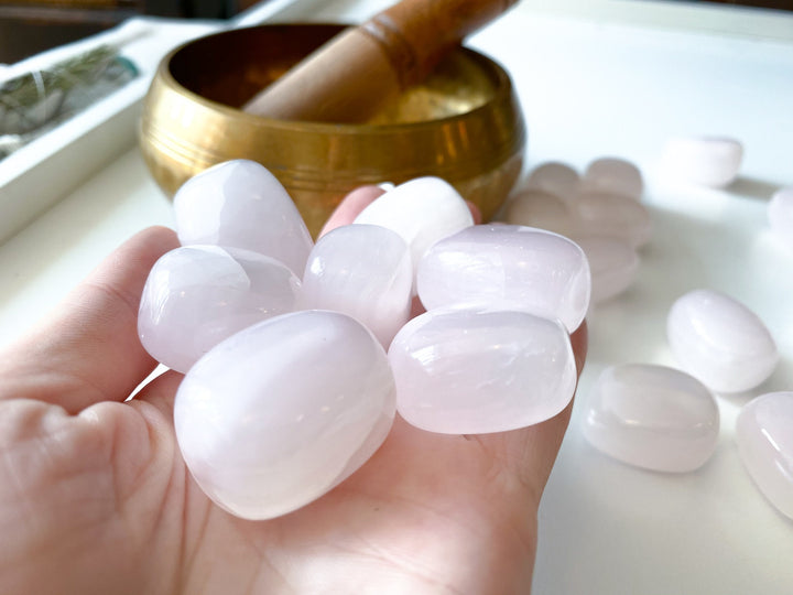 LOVE ATTRACTOR Pink Calcite Tumbled Stone