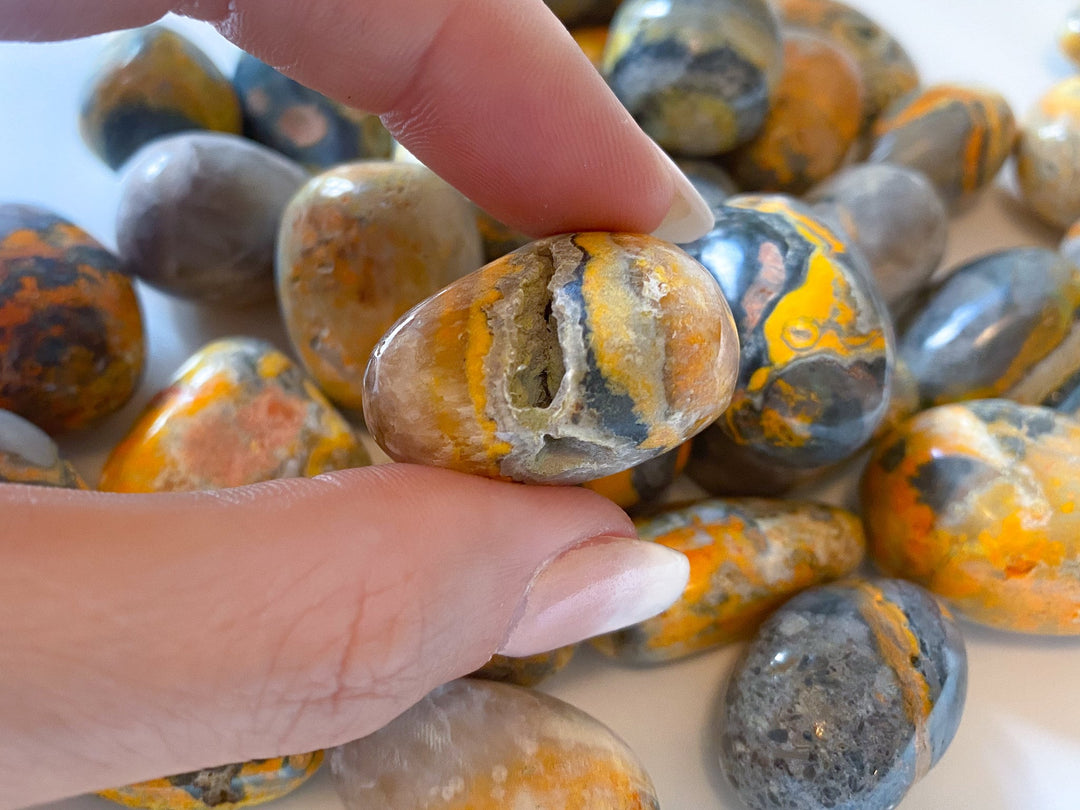 Bumble Bee Jasper Tumble Stone