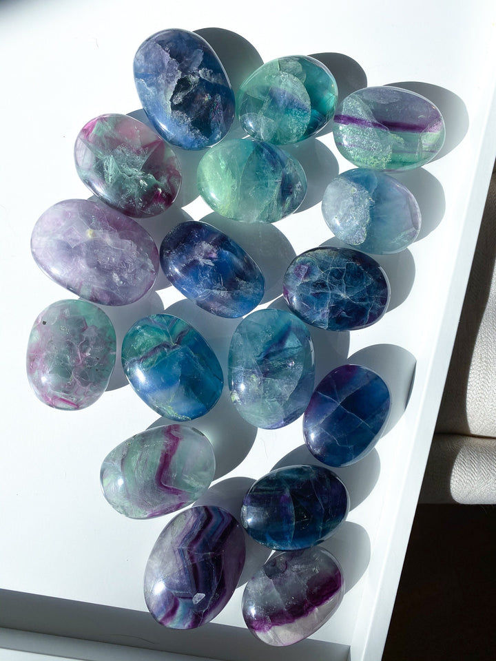 Rainbow Fluorite Palm Stone