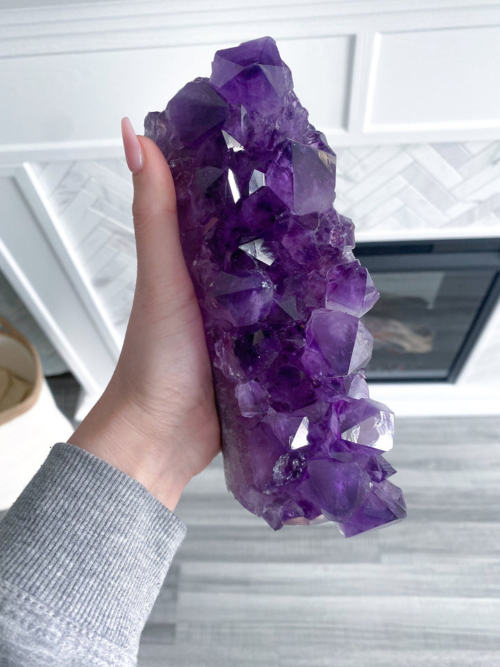 LARGE Grape Amethyst Slab - Protection Stone - Energy Cleanse Crystal - Calming Crystal - Creativity - Psychic Protection