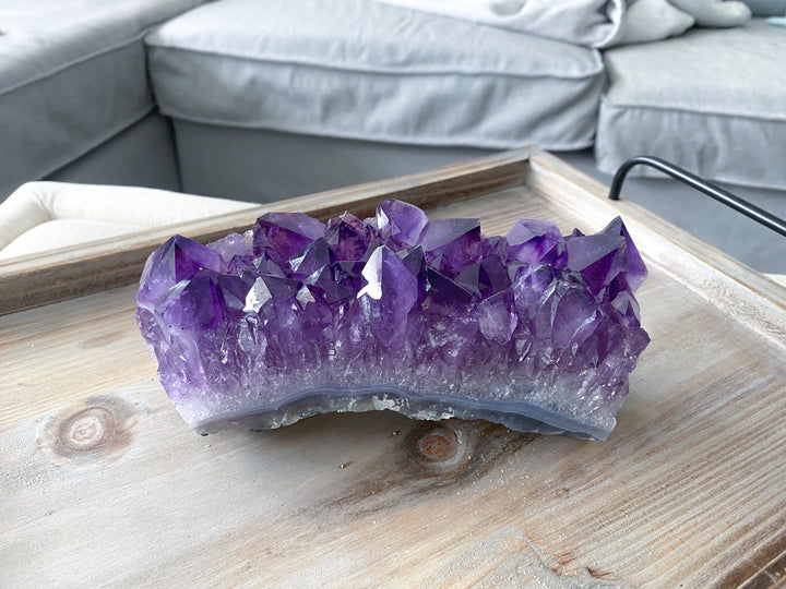 LARGE Grape Amethyst Slab - Protection Stone - Energy Cleanse Crystal - Calming Crystal - Creativity - Psychic Protection