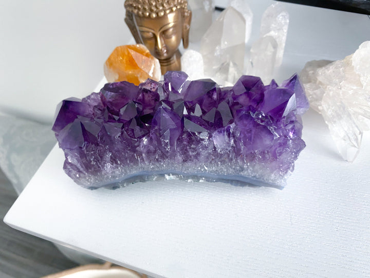 LARGE Grape Amethyst Slab - Protection Stone - Energy Cleanse Crystal - Calming Crystal - Creativity - Psychic Protection
