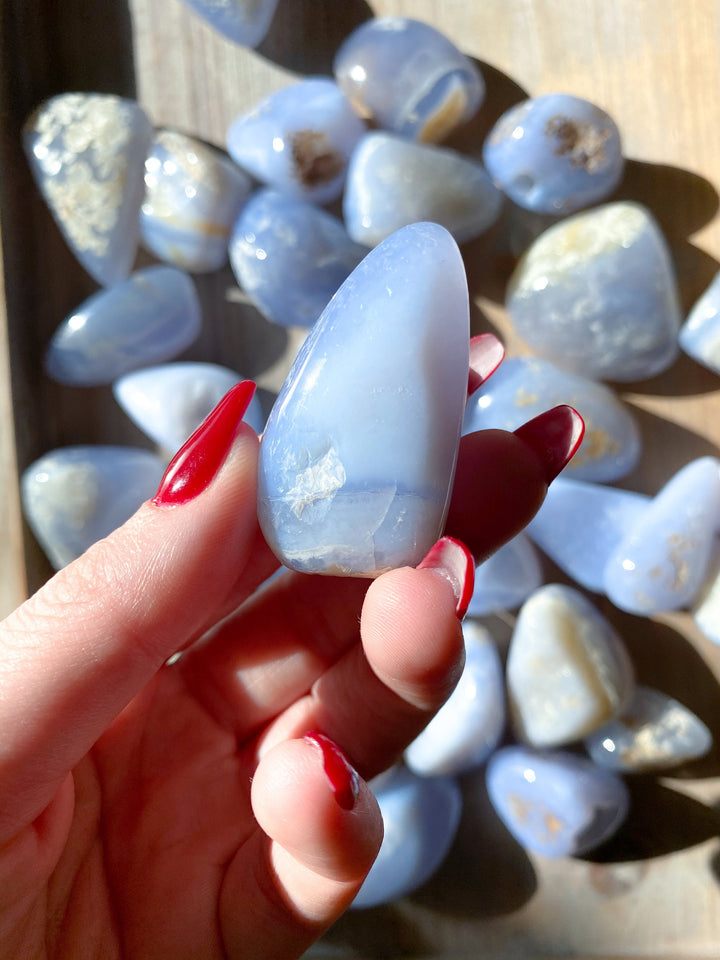 PEACEFUL Blue Lace Agate Tumble