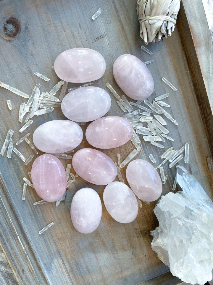 Small Rose Quartz Palm Stone