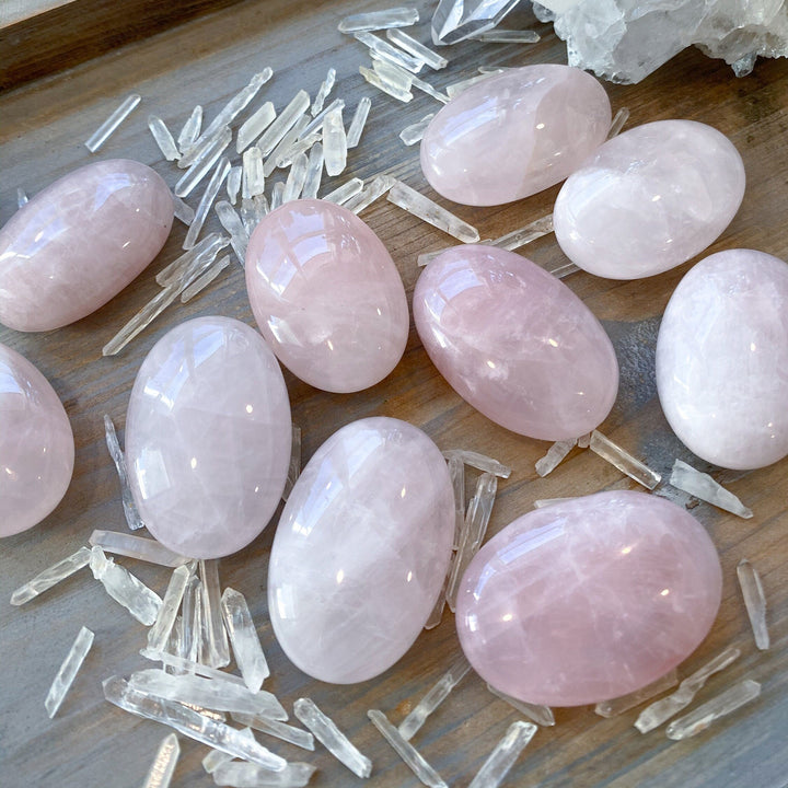 Small Rose Quartz Palm Stone