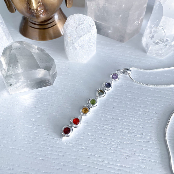 Chakra Sterling Silver Pendant Necklace