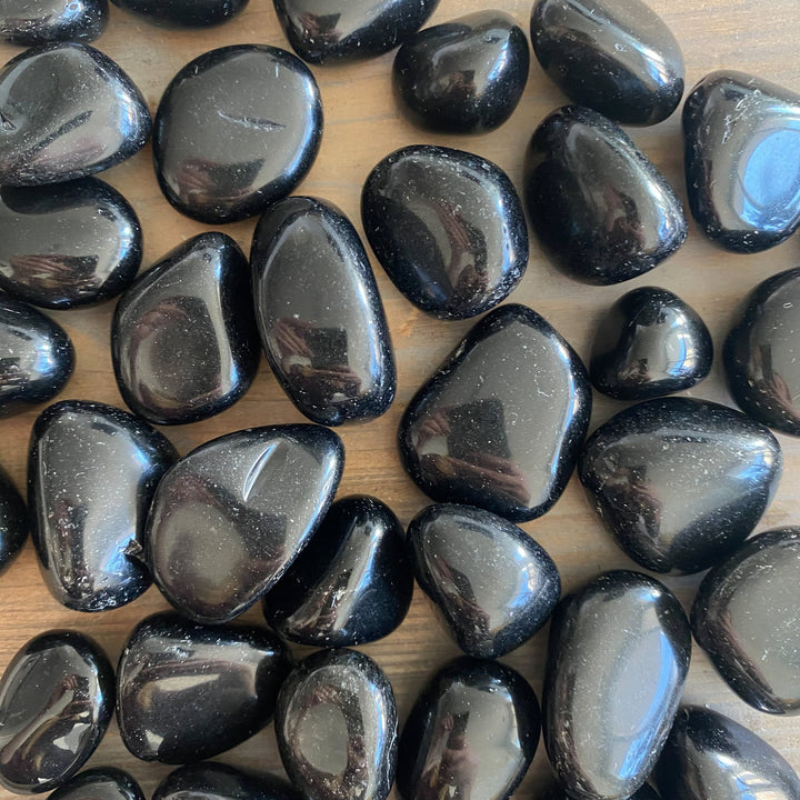 Black Tourmaline Tumble Stone - Protection - Purification