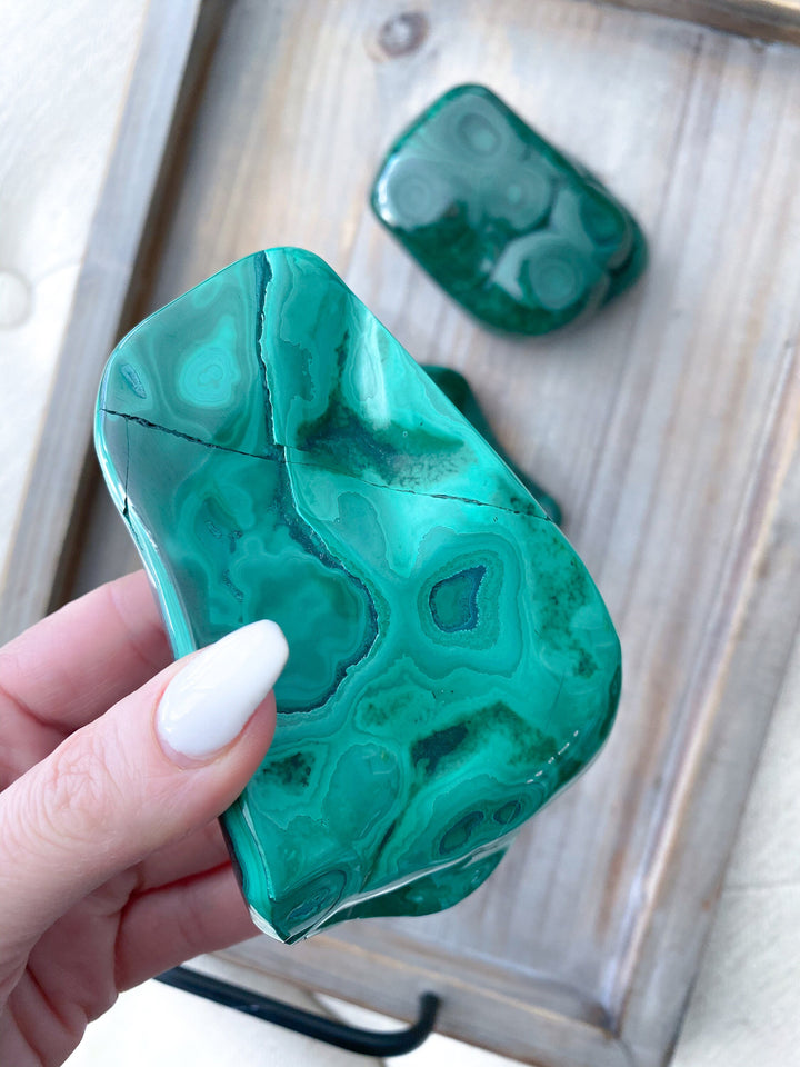 REAL Malachite Freeform Polished - Choose Your Own - Deflect Negative Energy - Transformation - Power