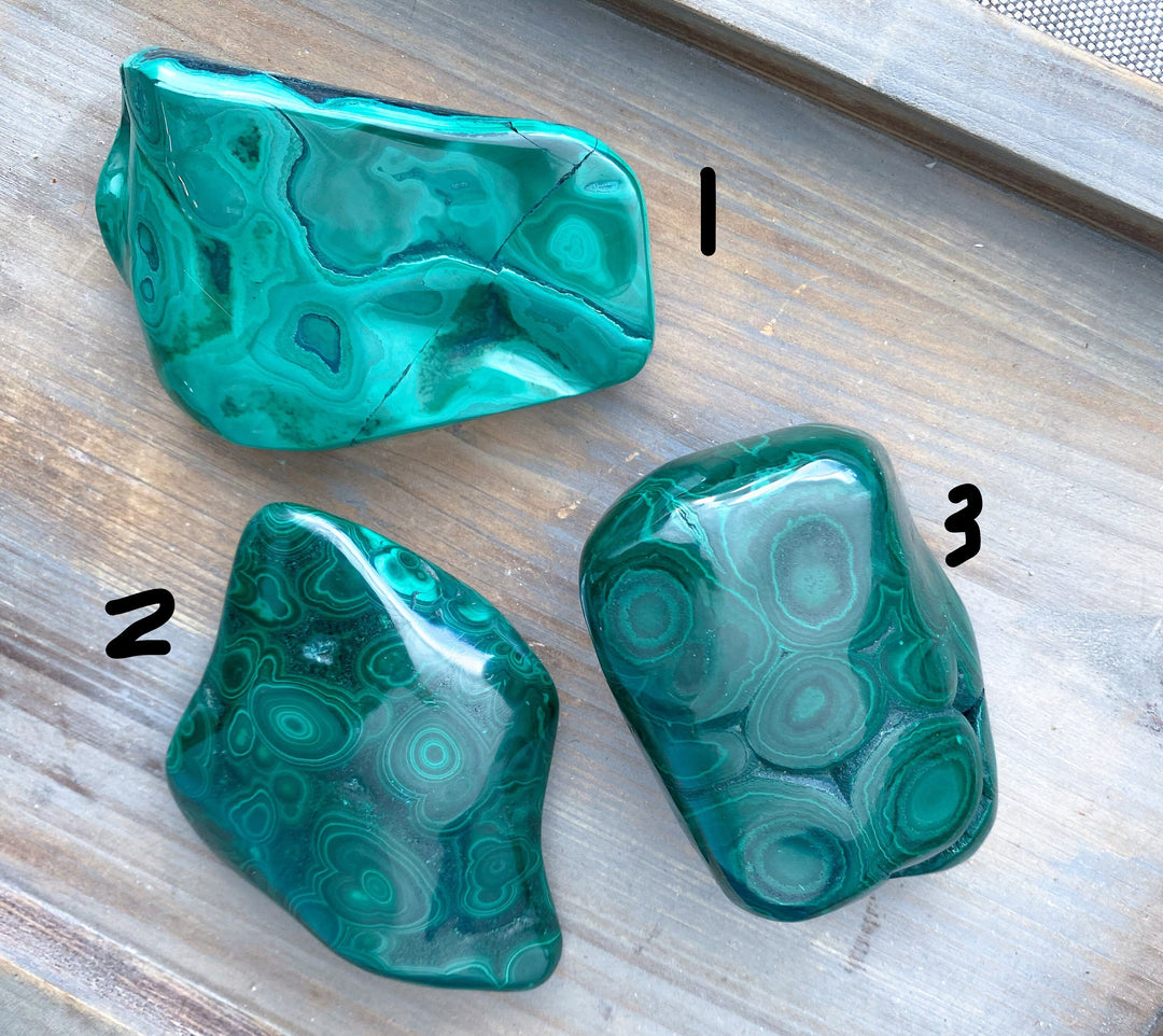 REAL Malachite Freeform Polished - Choose Your Own - Deflect Negative Energy - Transformation - Power