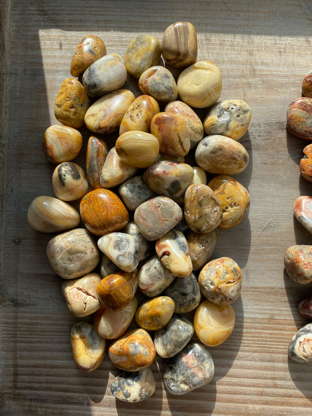 LAUGH with Crazy Lace Agate Tumble Stone