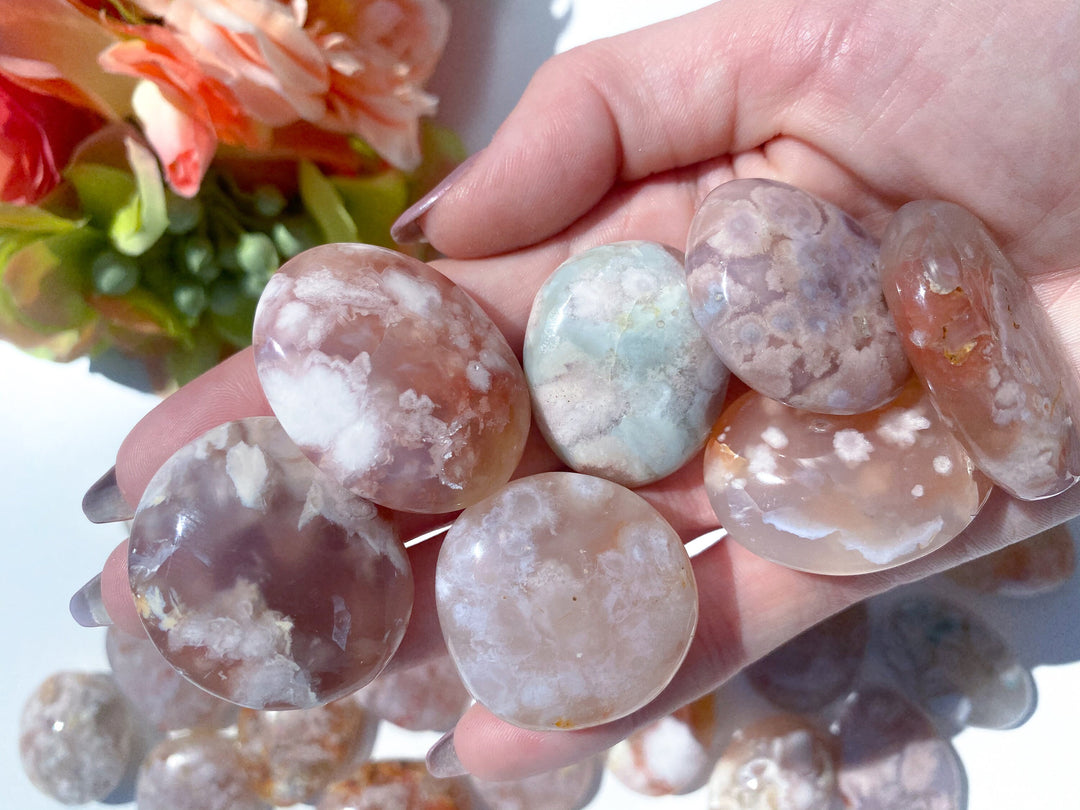 A Quality Flower Agate Pebble Tumble Stone