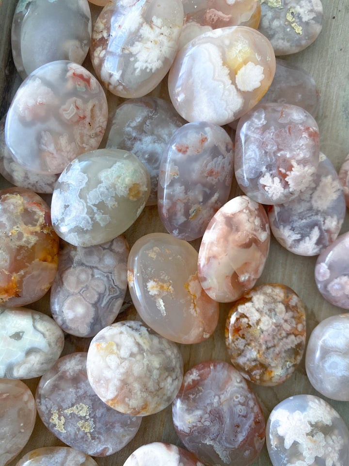 A Quality Flower Agate Pebble Tumble Stone