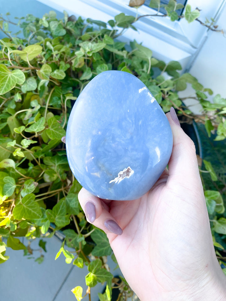 SPIRIT GUIDE Angelite Freeform approx 1lb - Spiritual Awareness - Communication - Lucid Dreaming Stone