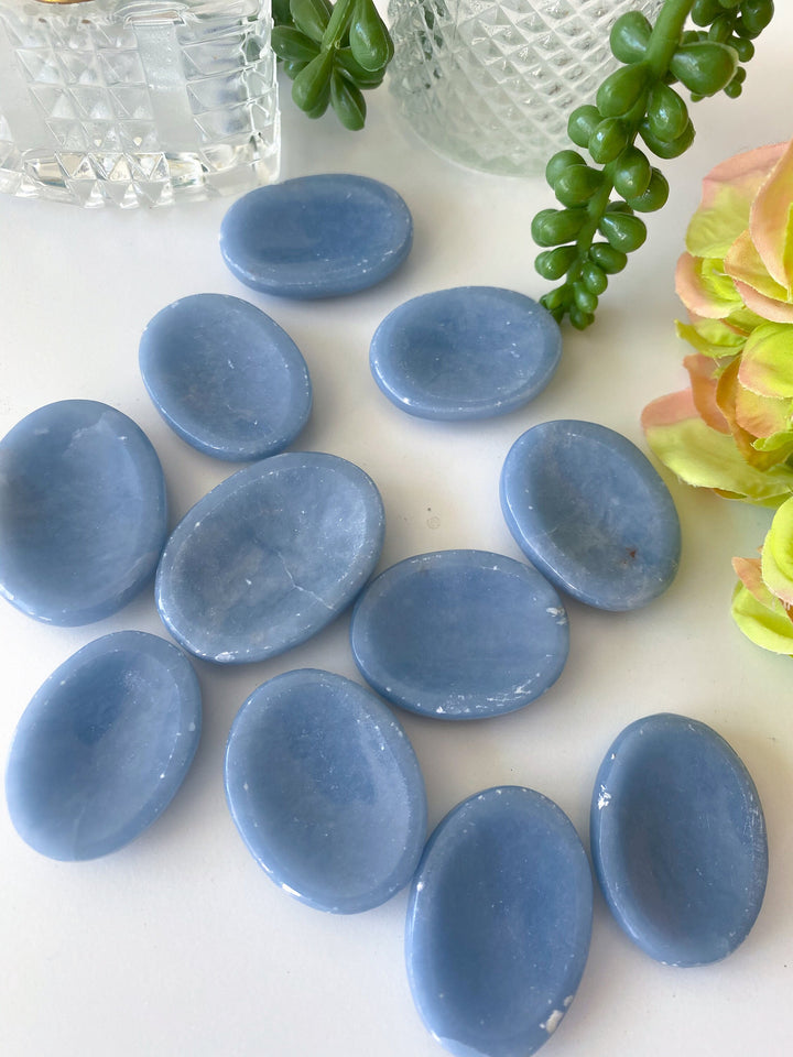 Angelite Worry Stone