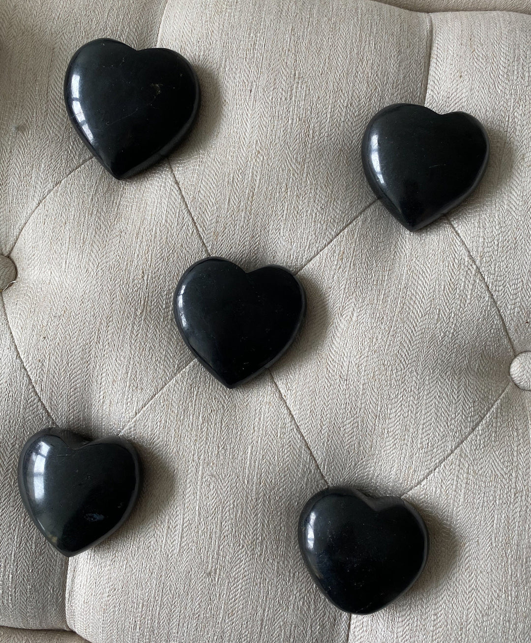 Black Tourmaline Heart 2" - Protection, Purification