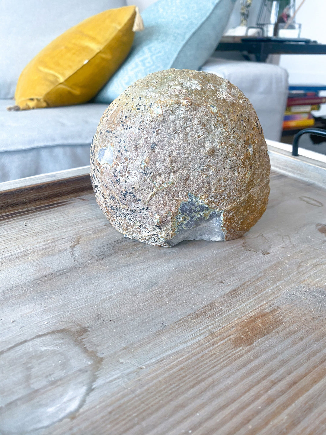 Large *Dragon Fruit* Druzy Agate Geode Freestanding - Increase Energy - Calm Nerves - Crystal Therapy - Self-care Stone - 4" tall