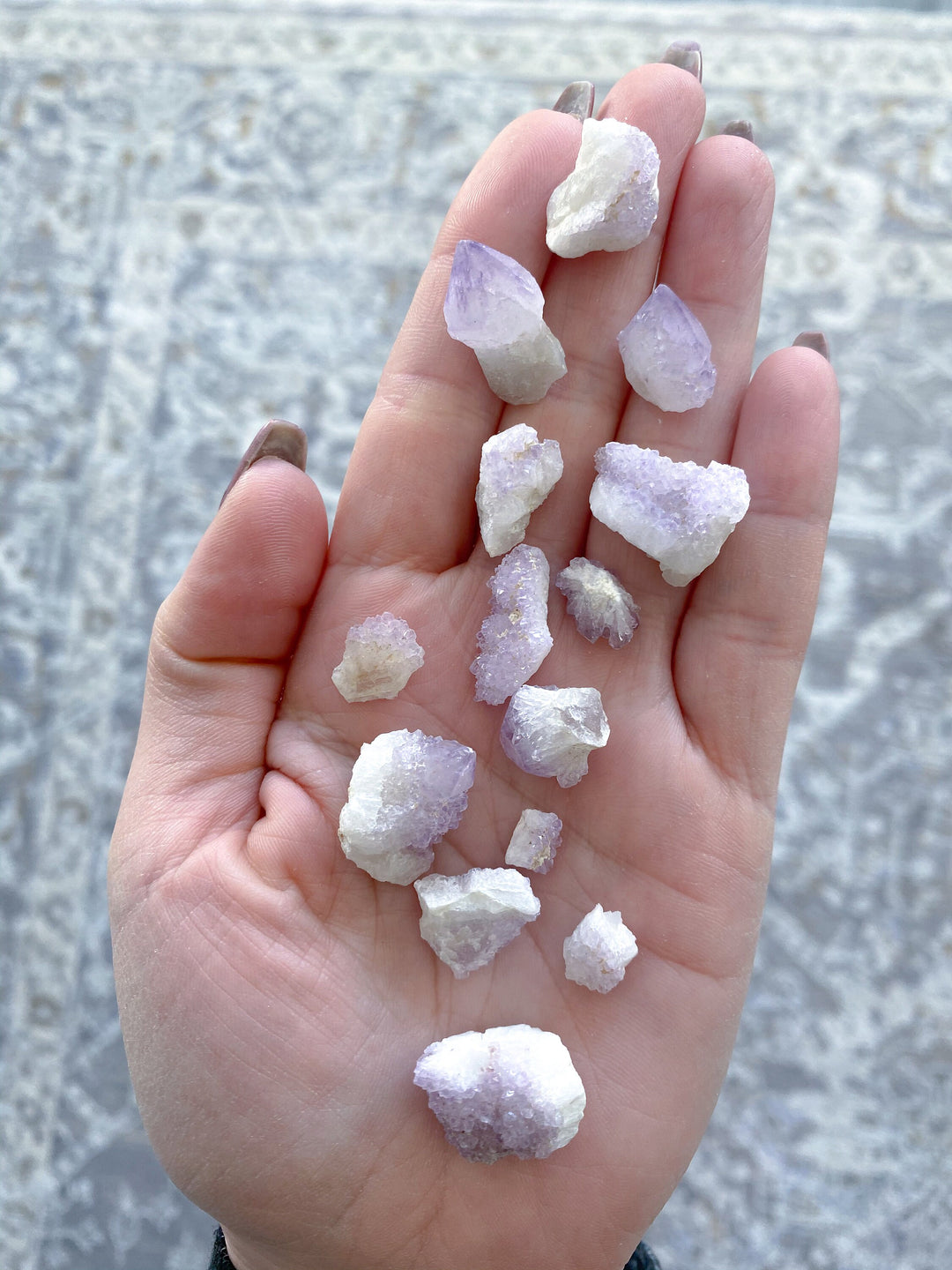 LOT: Spirit Quartz Chips 28g - Pale Lilac color - Harmony - Alignment - Aura Cleanse - Cactus Quartz