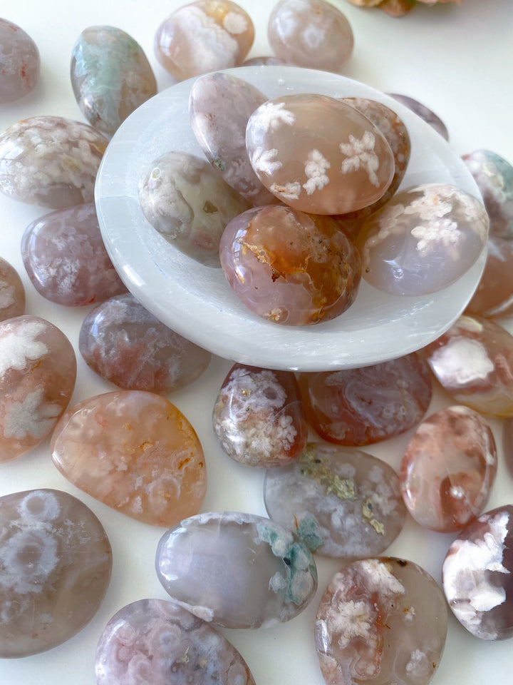 A Quality Flower Agate Pebble Tumble Stone