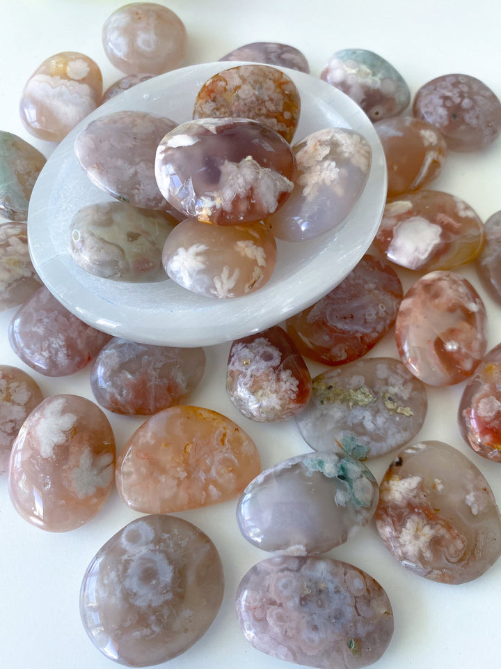 A Quality Flower Agate Pebble Tumble Stone