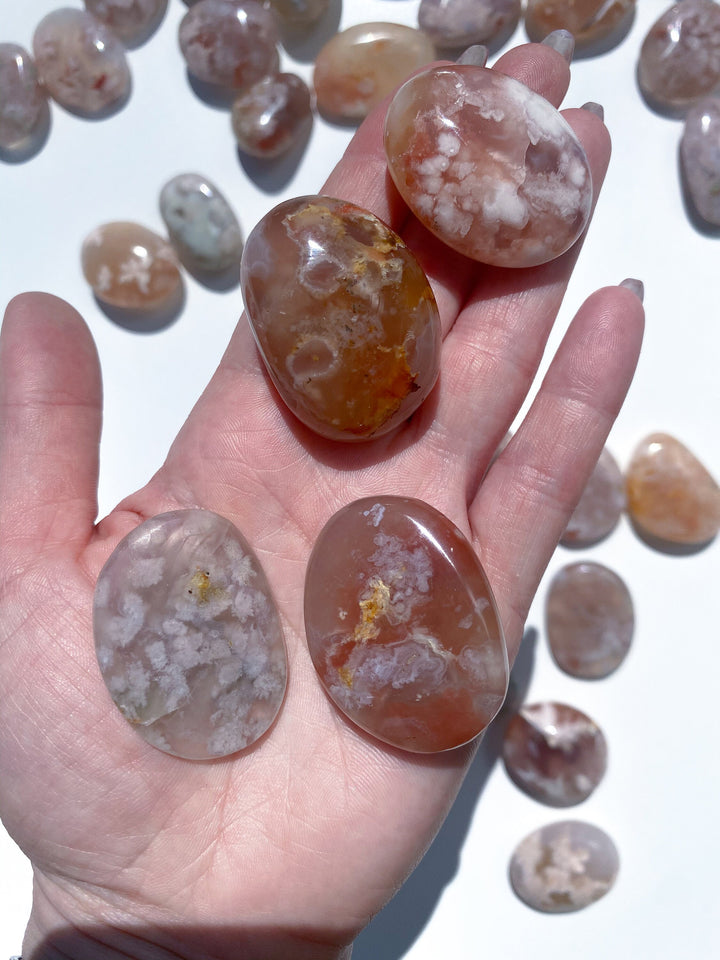 A Quality Flower Agate Pebble Tumble Stone