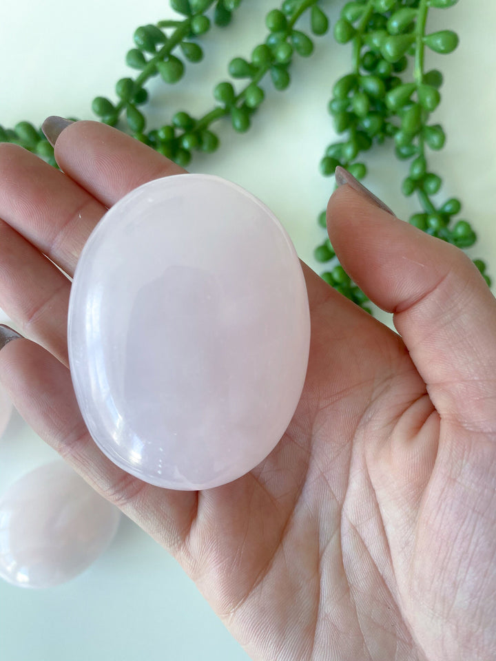 Pink Calcite Palm Stone