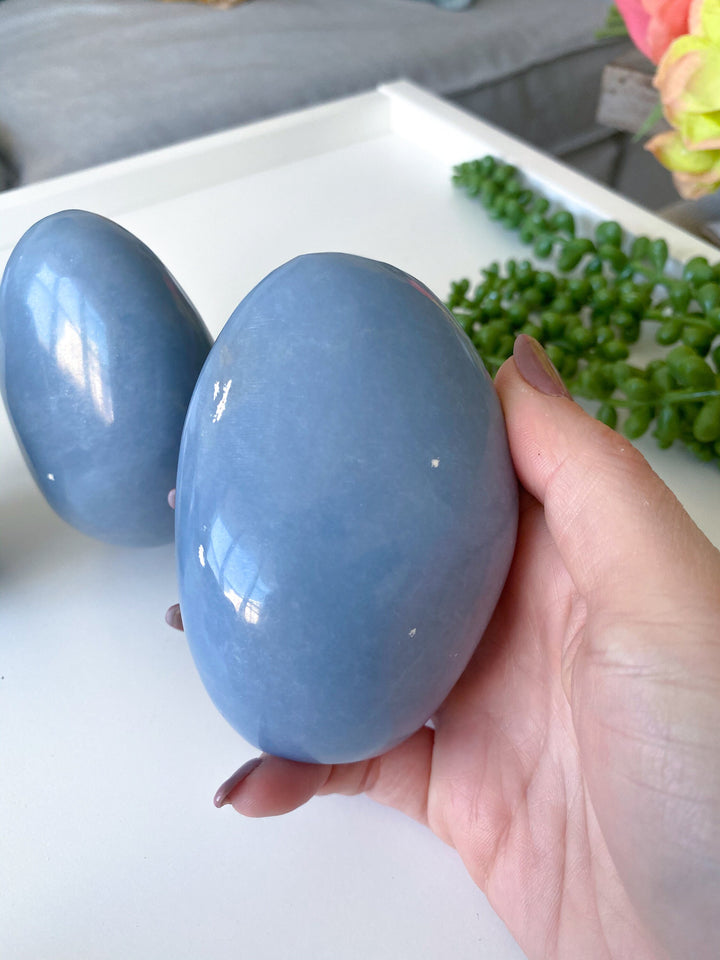 SPIRIT GUIDE Angelite Freeform approx 1lb - Spiritual Awareness - Communication - Lucid Dreaming Stone