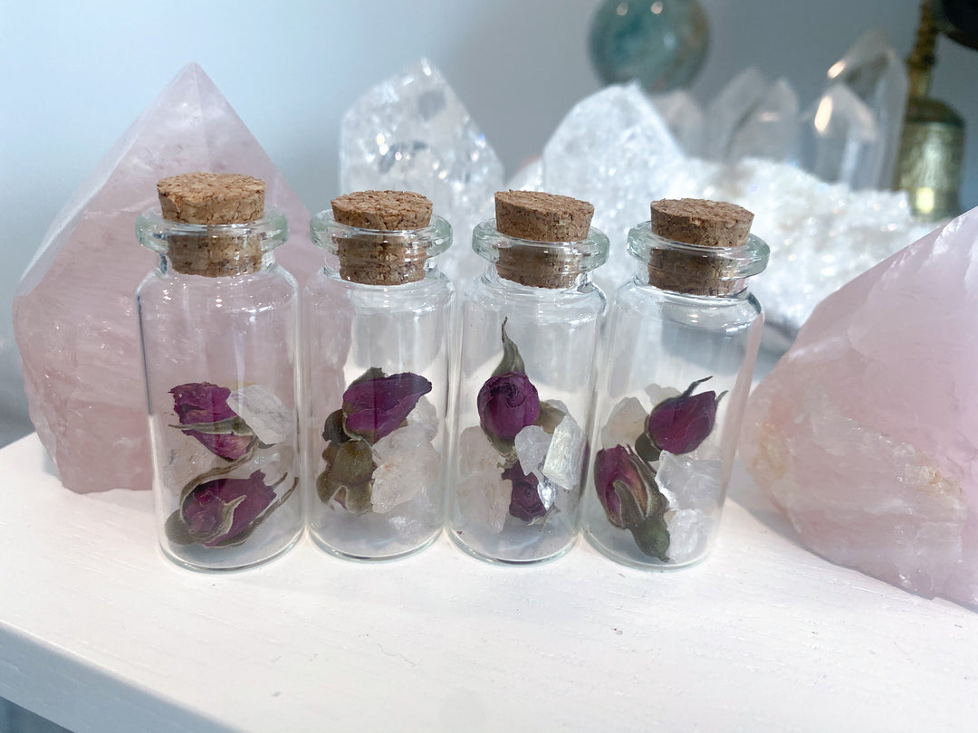 Attract LOVE: Morganite & Roses Chips Love Bottle