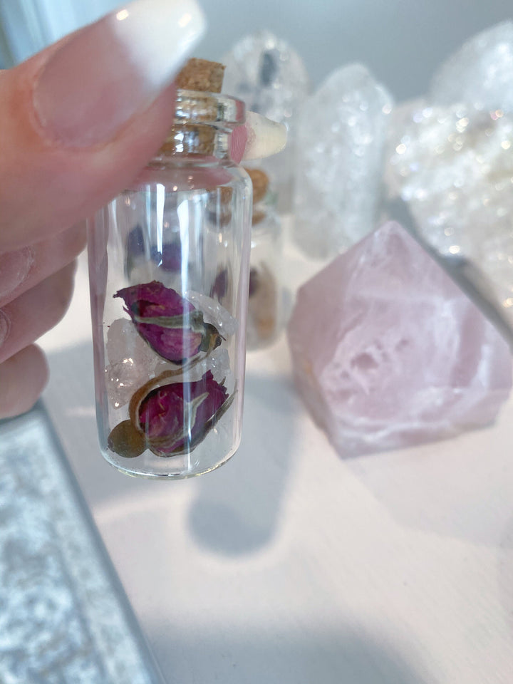 Attract LOVE: Morganite & Roses Chips Love Bottle