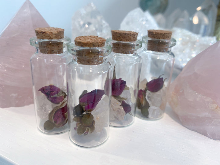 Attract LOVE: Morganite & Roses Chips Love Bottle