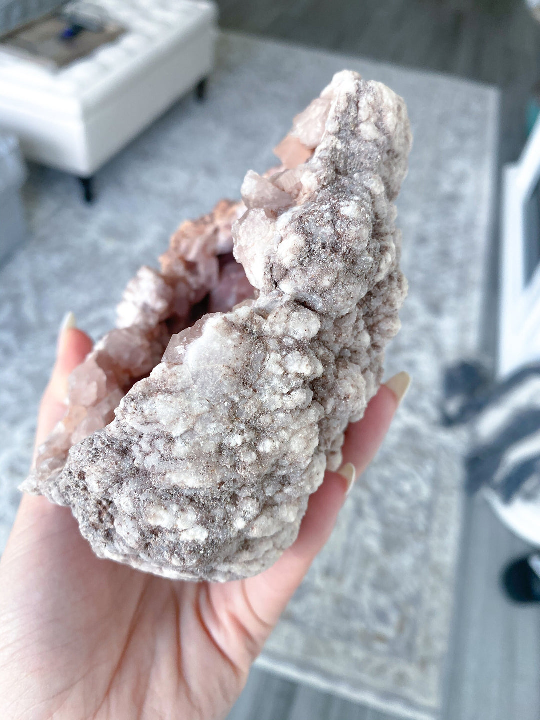 LARGE Pink Amethyst Open Geode - Protection - Energy Cleanse Crystal - Calming Stone - Creativity - Crown, Third Eye Chakra