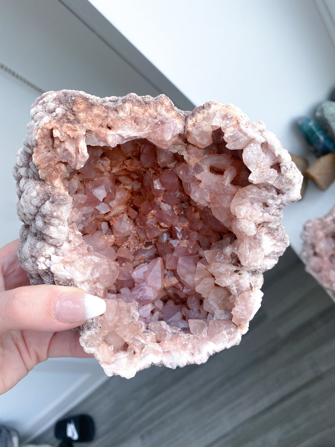 LARGE Pink Amethyst Open Geode - Protection - Energy Cleanse Crystal - Calming Stone - Creativity - Crown, Third Eye Chakra