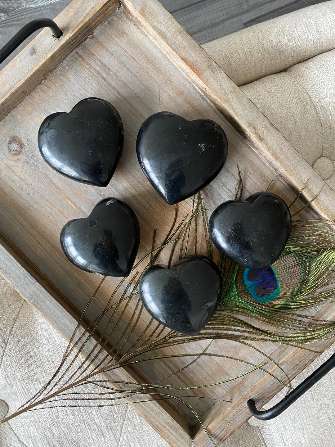 Black Tourmaline Heart 2" - Protection, Purification