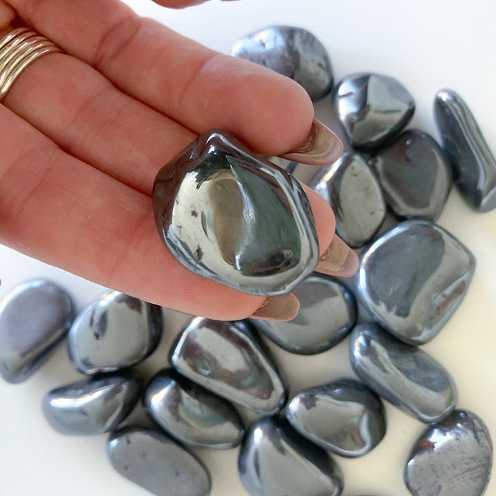 Hematite Tumble Stone - Grounding - Energy Cleansing