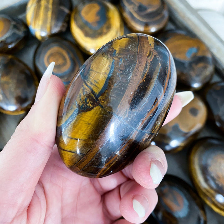 B Quality Tigers Eye Palm: Attract Luck