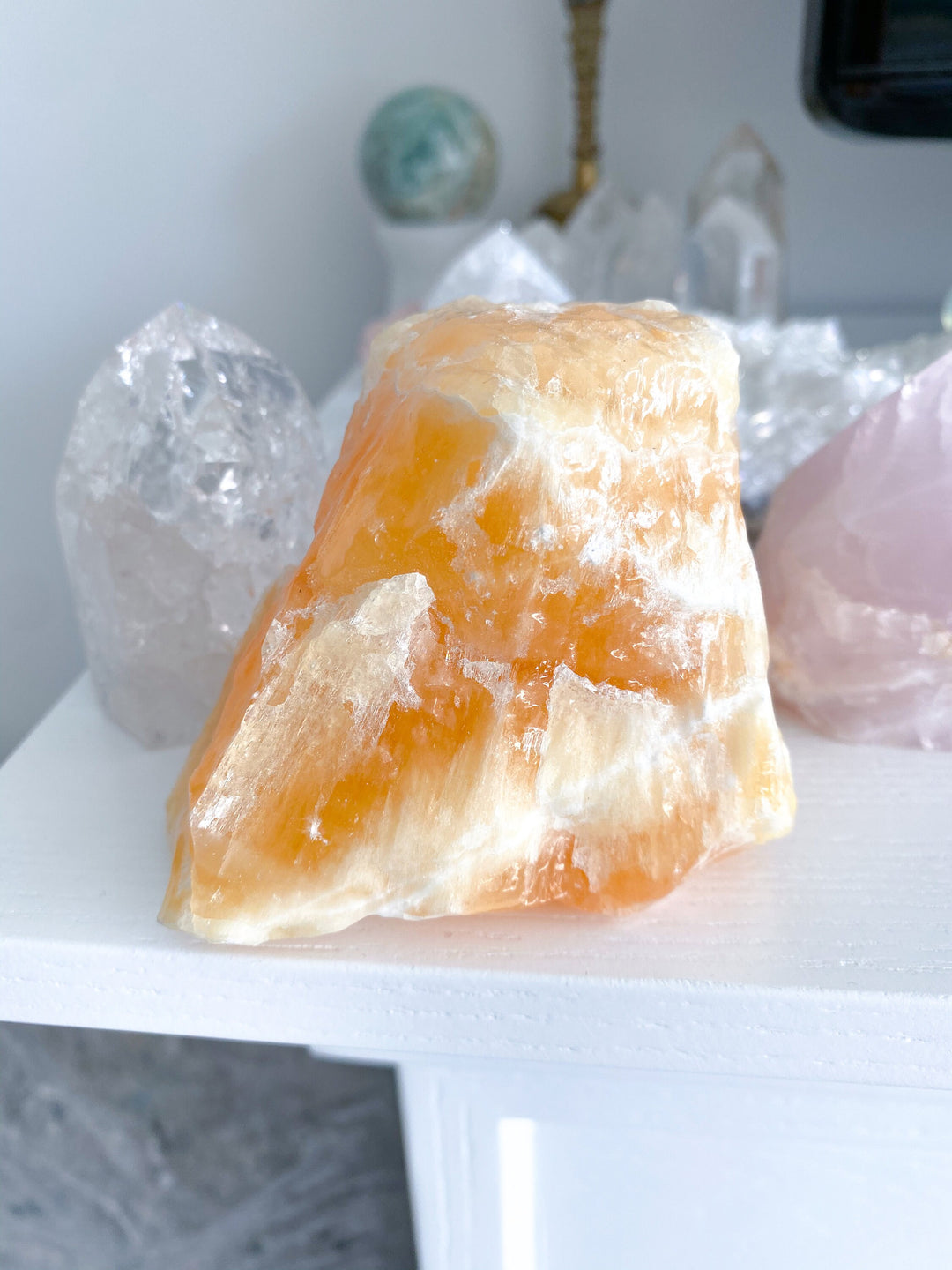 CHUNKY Gummy Orange Calcite - Raw, Rough Approx .5 - 1lb