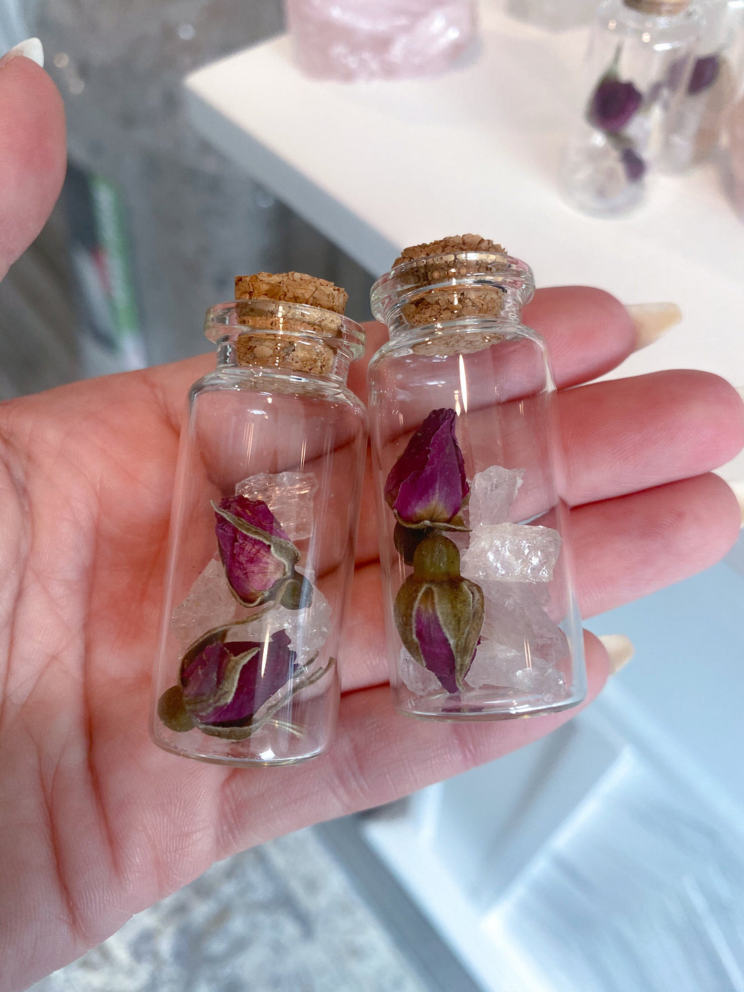 Attract LOVE: Morganite & Roses Chips Love Bottle